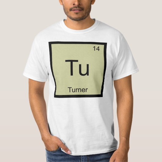 Turner 名前 化学元素 周期表 tシャツ (正面)