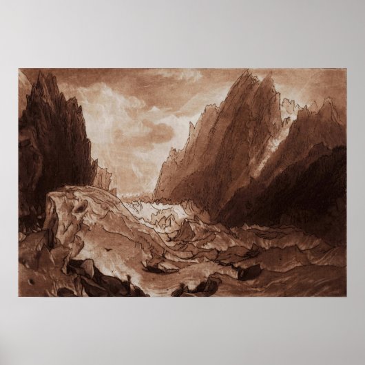 Turner - Mer De Glace Valley Of Chamonix Savoy ポスター (正面)