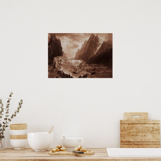 Turner - Mer De Glace Valley Of Chamonix Savoy ポスター (キッチン)