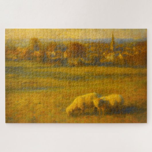 Turner Style English Sheep Rural Landscape Puzzle ジグソーパズル (横)