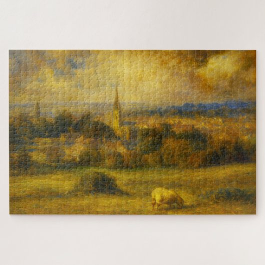Turner Style Somerset Sheep Rural Landscape Puzzle ジグソーパズル (横)
