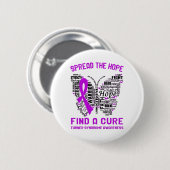 Turner Syndrome Awareness Month Ribbon Gifts 缶バッジ (正面&裏面)