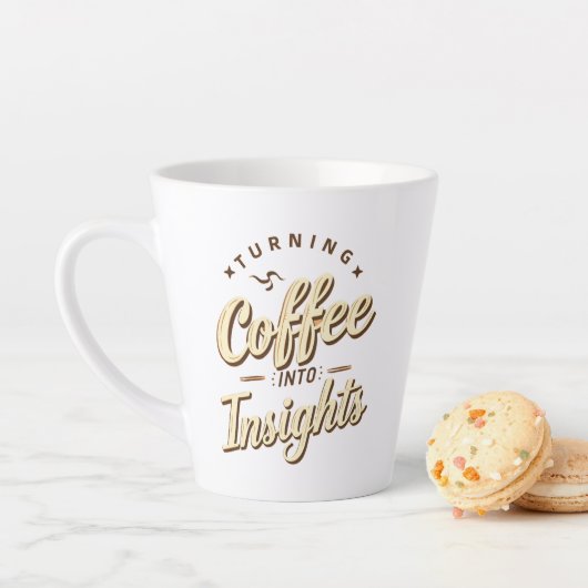 Turning Coffee Into Insights Data Humor カフェラテマグ (インサイチュ)