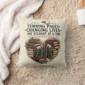 Turning Pages Changing Lives | Teacher Book Heart  クッション (ブランケット)