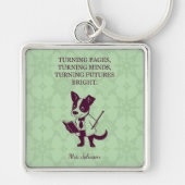 Turning Pages Turning Minds Turning Futures Bright キーホルダー (正面)