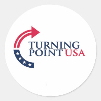 Turning Point USA愛国ロゴ ビニールステッカー ラウンドシール