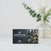 Turnkey Construction Services | Minimalist Black 名刺 (スタンド正面)