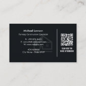 Turnkey Construction Services | Minimalist Black 名刺 (裏面)