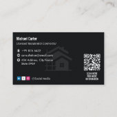 Turnkey Construction Services | Minimalist Black 名刺 (裏面)