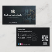 Turnkey Construction Services | Minimalist Black 名刺 (正面/裏面)