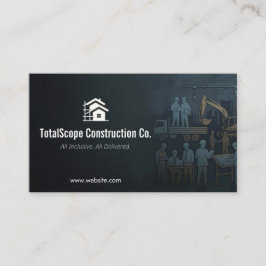 Turnkey Construction Services | Minimalist Black 名刺