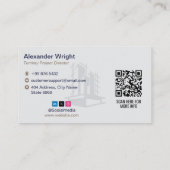 Turnkey Construction Services | Minimalist Grey 名刺 (裏面)