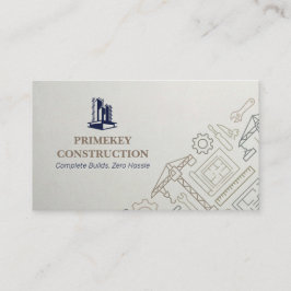 Turnkey Construction Services | Minimalist Grey 名刺