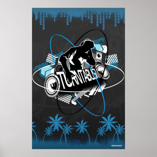 Turntablism DJポスターミュージックターンテーブルDisk Jockey ポスター (正面)