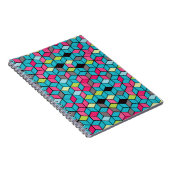 TurqoiseとPink Cubeのパターン ノートブック (右側)