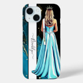 Turqoise Dreams Pageant Portrait Blonde Case-Mate iPhoneケース (裏面)