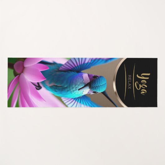 Turqoise Hummingbird – ヨガマット (正面(横))