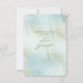 Turqoise Shabby Peacock – テーブル番号カード 招待状 (裏面)