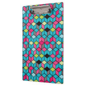 Turqouiseおよびピンクの立方体パターン クリップボード (左)