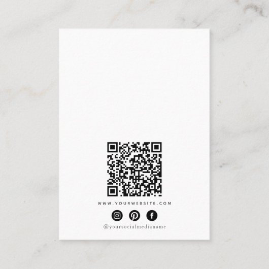 Turquioise Ocean Earring Display QR Business Card 名刺 (裏面)