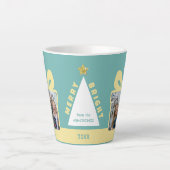 Turquoise 2 Photo Minimalist Keepsake カフェラテマグ (正面)