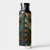 Turquoise and Gold Dragon Face ウォーターボトル (右面)