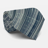 Turquoise and Navy Striped Pattern  ネクタイ (ロール)