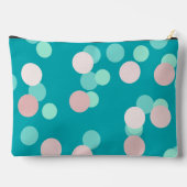 turquoise and pale pink dots アクセサリーポーチ (裏面)
