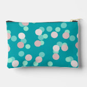 turquoise and pale pink dots アクセサリーポーチ (裏面)