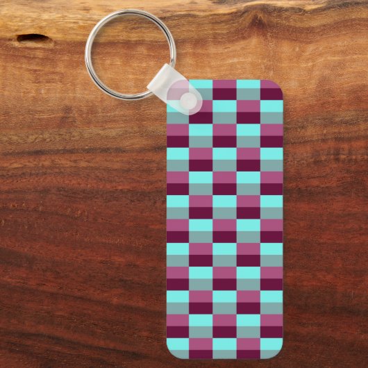 Turquoise and Purple Color Combination キーホルダー (正面)