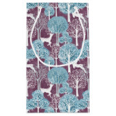 Turquoise and Purple Deer Village Holiday  スモールペーパーバッグ (裏面)