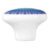 Turquoise and teal blue mandala pattern classic ro セラミックノブ (側面)