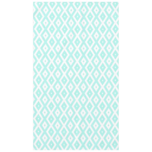 Turquoise and white diamond pattern テーブルクロス (正面)