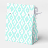 Turquoise and white diamond pattern フェイバーボックス (裏面サイド)