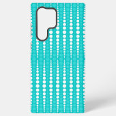 Turquoise and White Polka Dots Phone Case Samsung Galaxyケース (裏面)