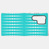 Turquoise and White Polka Dots Phone Case Samsung Galaxyケース (裏面横)