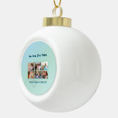 Turquoise Aqua 6-Photo Family Tribute セラミックボールオーナメント (右)