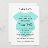 Turquoise Baby & Co. Baby Shower Brunch 招待状 (正面/裏面)