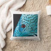 Turquoise Blue Discus クッション (ブランケット)