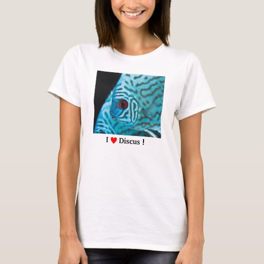 Turquoise Blue Discus Tシャツ (正面)