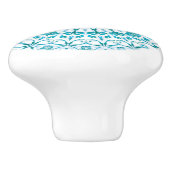 Turquoise Blue Floral Mandala セラミックノブ (側面)