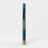 Turquoise Blue Gold Pebble Luxury Teal Stone Mosa Case-Mate iPhoneケース (裏面/右)