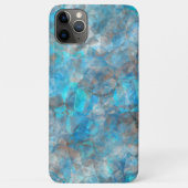 Turquoise Blue Gray Polygon Mosaic Art Pattern Case-Mate iPhoneケース (裏面)
