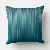Turquoise Blue Green Graphic Pleat Stripe Pattern クッション (裏面)