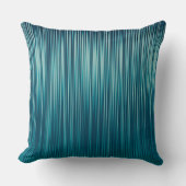 Turquoise Blue Green Graphic Pleat Stripe Pattern クッション (正面)