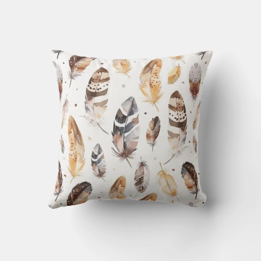 Turquoise Blue Native Tribal Bull Horns Skull  クッション (裏面)