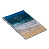 Turquoise Blue Ocean Sandy Beach Typography ノートブック (右側)