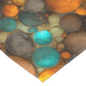 Turquoise Brown Abstract Fractal Pattern テーブルクロス (アングル)