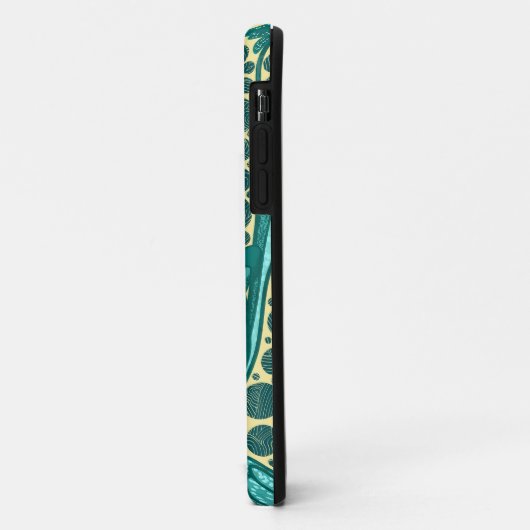 Turquoise bulbo flowers Case-Mate iPhoneケース (裏面/左)