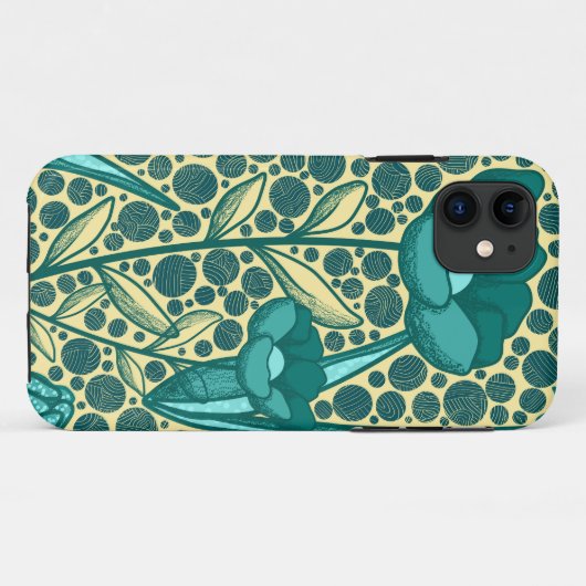 Turquoise bulbo flowers Case-Mate iPhoneケース (裏面(横))